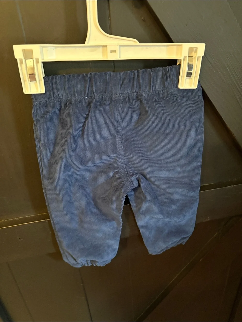 Carter's Blue and White Plaid Button-Up Bodysuit with Blue Pants - Picture 4 of 5